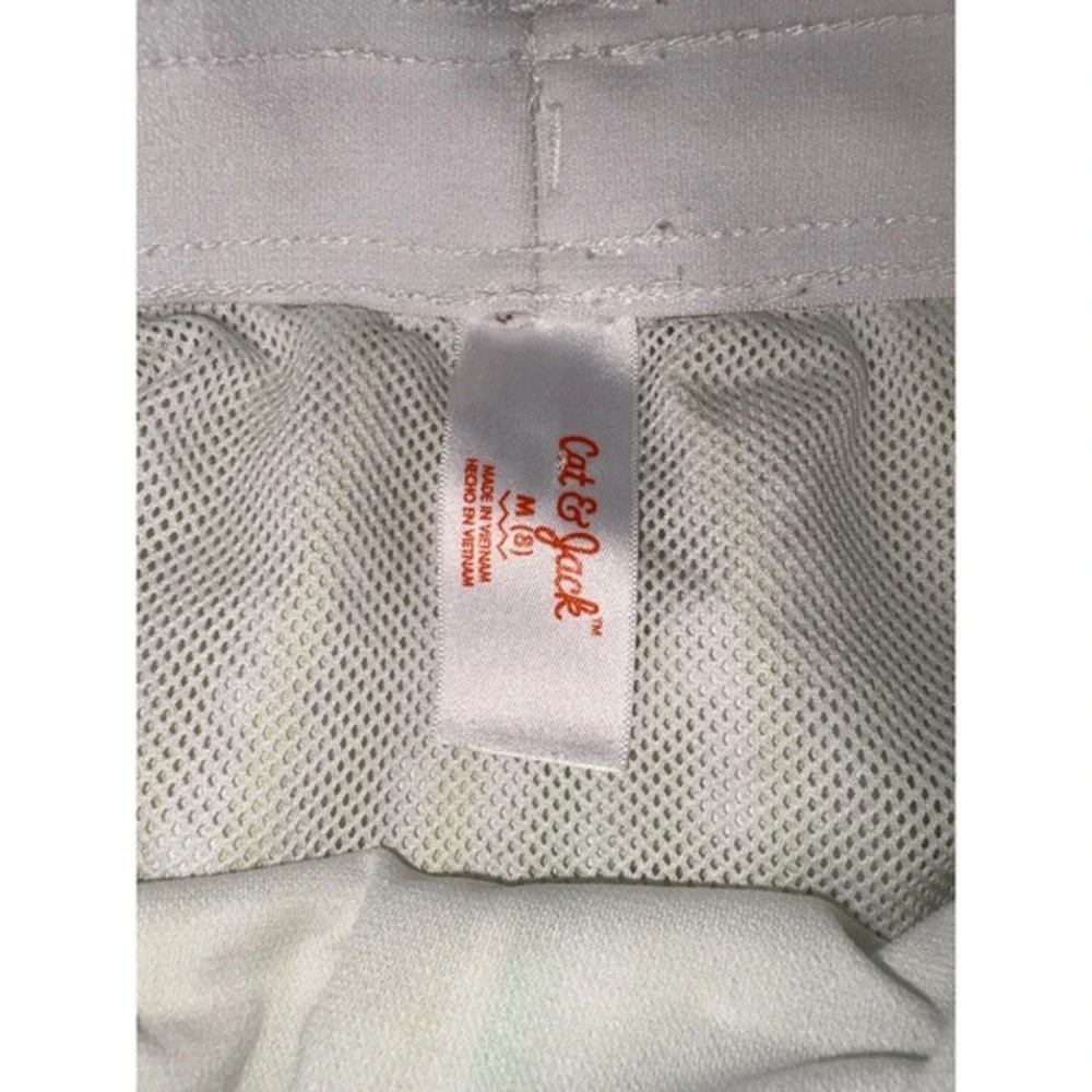 Cat & Jack Boys Lime Green‎ White Striped Seersucker Swim Trunks Size Medium